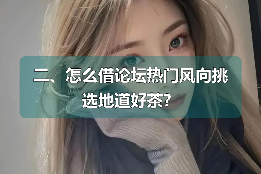 二、怎么借论坛热门风向挑选地道好茶？